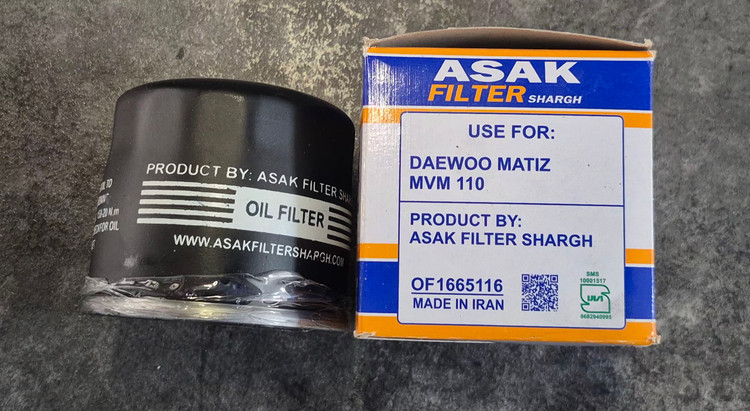 فیلتر روغن دوو ماتیز ،ام وی ام ۱۱۰،(MVM110) فردا موتور ۵۱۱ آساک
