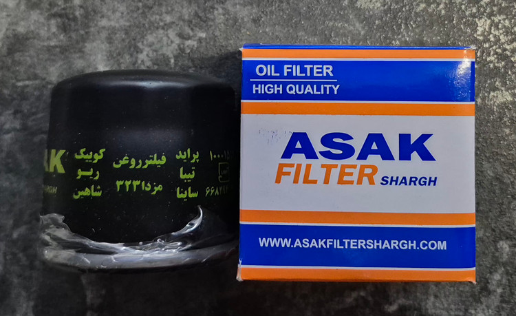 فیلتر روغن پراید، ساینا،تیبا،کوییک ،ریو ۶ سوراخ برند آساک